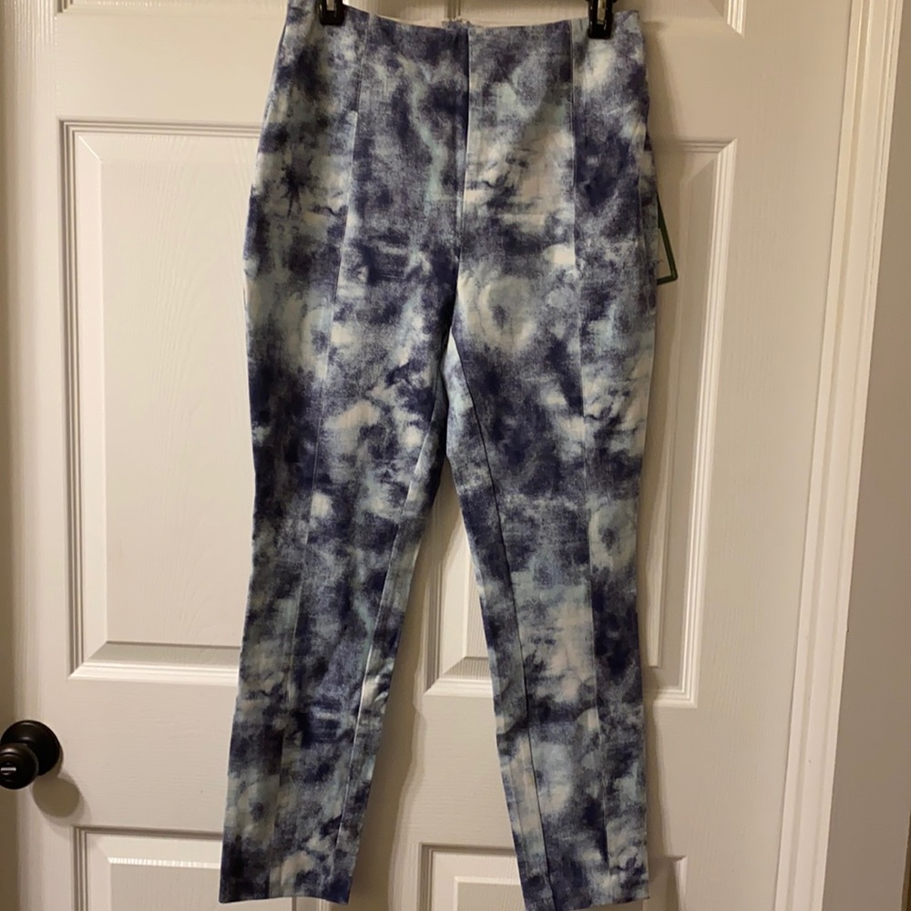 Lyssé Blue Canvas High Waisted Leggings NWT